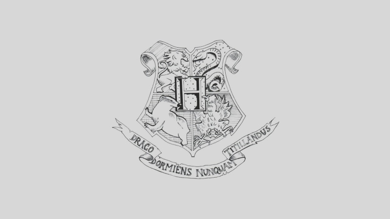 close-up, drawing - art product, logo, backgrounds, Harry Potter, animal representation, sketch, sign, still life, illustration, Hogwarts, coat Of Arms