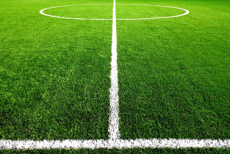 football, center, empty, soccer, land, green Color, white, field, football - Ball, grass area, white color, winning, backgrounds, success, pitcher, yard Line - Sport