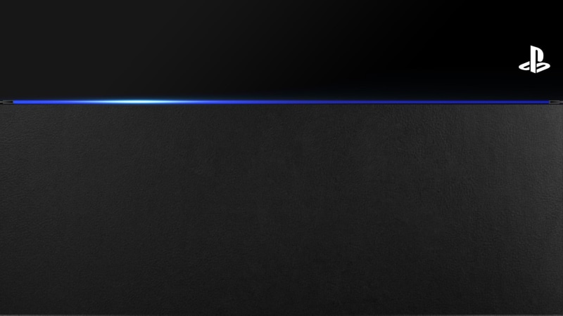 blue, copy space, indoors, PlayStation 4, black background, consoles, wall - building feature, single object, technology, illuminated, single line, studio shot