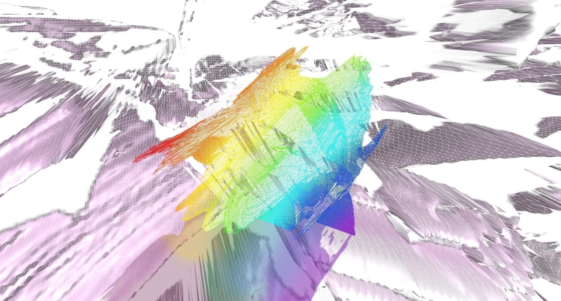 wireframe, multi colored, green, vibrant color, 3D, reflection, no people, abstract, paper, still life, 2K, paint, creativity, art and craft