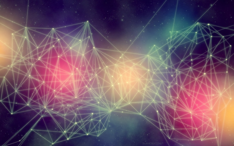digital art, wireframe, low poly, geometry, 1080P, chemical structures, lines