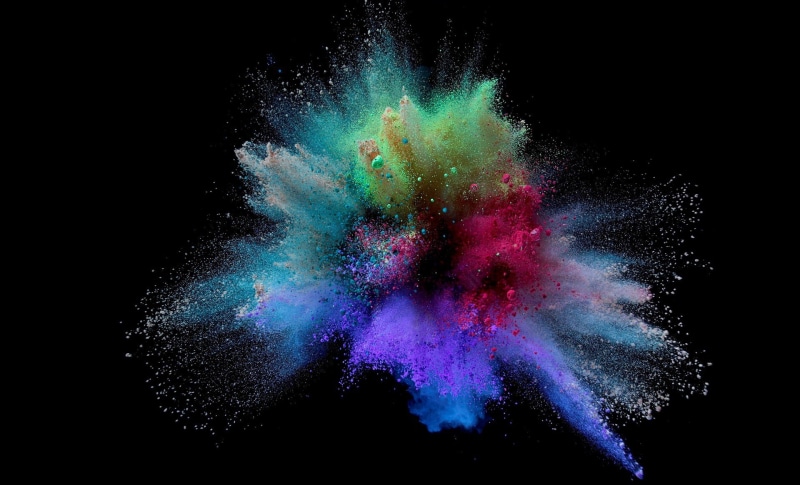 red, powder, colorful, splash, r, 1080P, purple