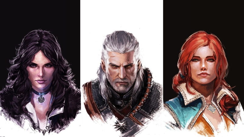 adult, looking, assorted, females, Yennefer of Vengerberg, people, game, digital, women, real people, hair, indoors, males, Triss Merigold, 2K, evil, Yennefer