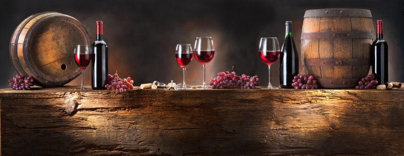 refreshment, grapes, barrels, household equipment, bottle, merlot Grape, liquid, close-up, bunches, gourmet, winery, restaurant, elegance, celebration