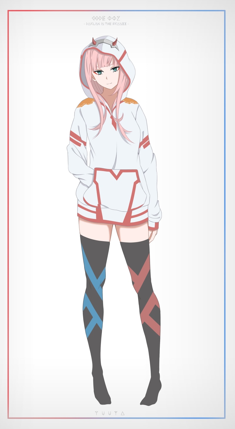 emotion, human body part, young adult, studio shot, shorts, one person, males, adult, white background, indoors, Zero Two (Darling in the FranXX), archival