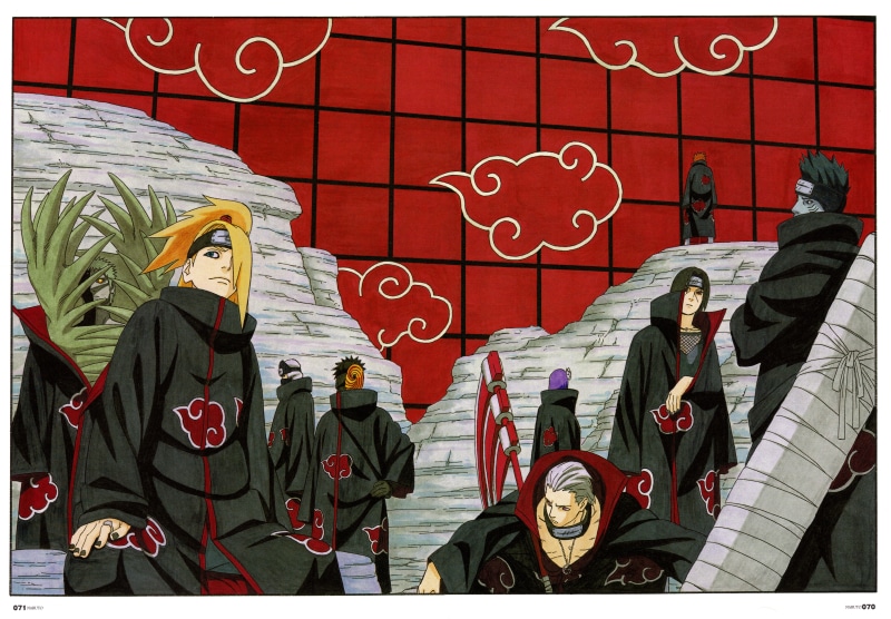 group, naruto akatsuki, Hidan, men, Naruto Shippuuden, Kakuzu, lifestyles, red, Uzumaki Naruto, 5K, real people, people, group of people, wall, Uchiha Obito