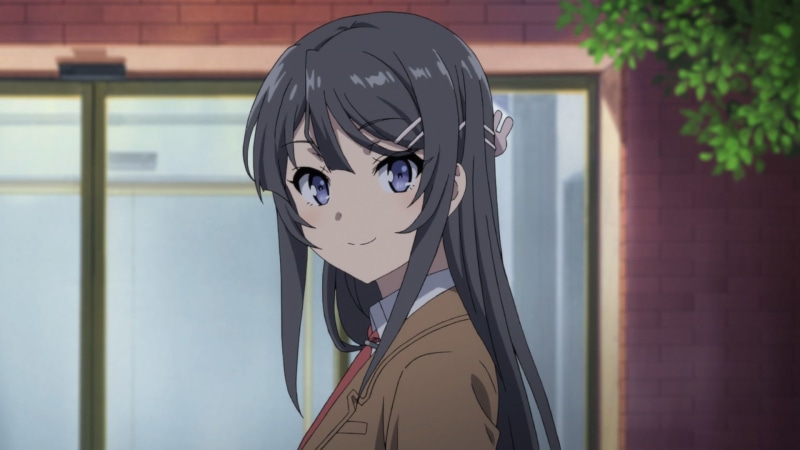 1080P, Grey Hair, Rascal Does Not Dream of Bunny Girl Senpai, Mai Sakurajima, Blue Eyes, School Uniform, Anime