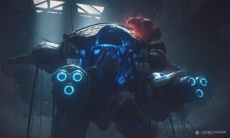 adult, robot, unrecognizable person, 720P, digital, machine, Overwatch, illuminated, video games, technology, mech, digital art, men, nightlife, D.Va (Overwatch)
