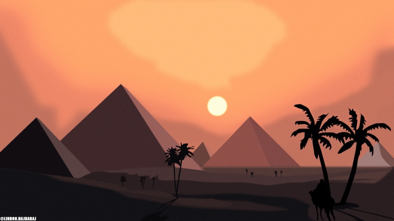 vector, architecture, black, Egypt, simplicity, travel destinations, building exterior, wooden, sun, decor, built structure, vector graphics, pyramid, nature