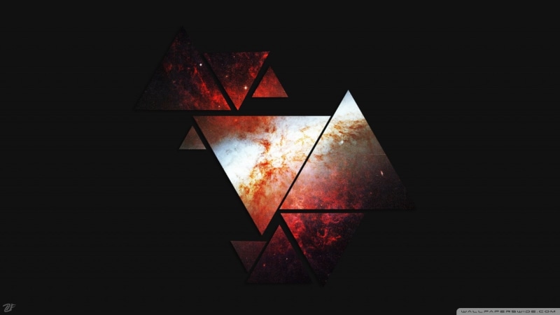 nature, studio shot, triangle, black background, copy space, geometry, geometric shape, dark, built structure, metal, triangle shape, digital