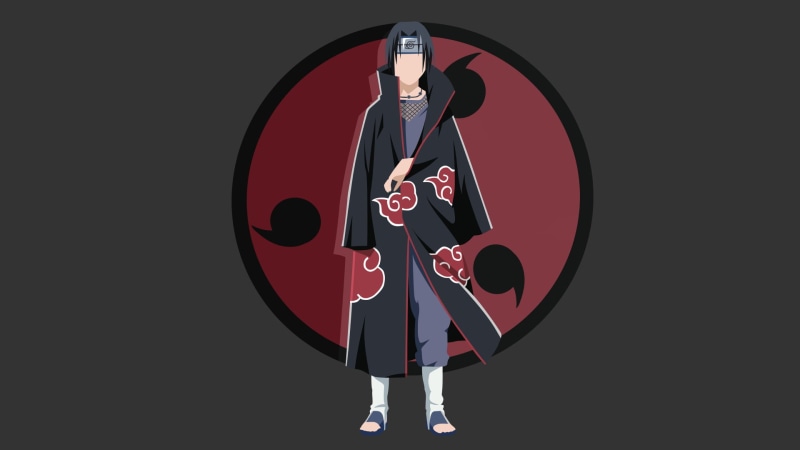 Uchiha Clan, Naruto, Akatsuki (Naruto), 1080P, Itachi Uchiha, Minimalist, Anime