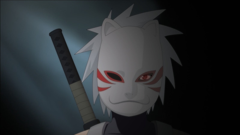 Naruto Shippuuden, close-up, red, creativity, representation, Hatake Kakashi, studio shot, mask, illustration, dark, indoors, character, white color, naruto