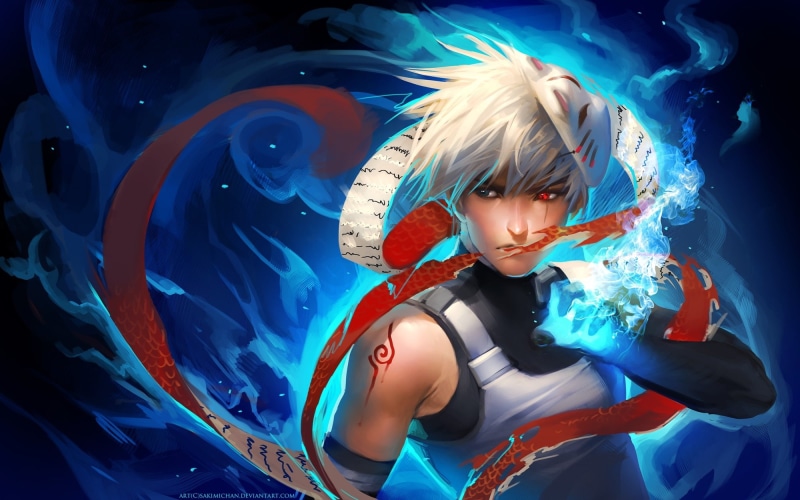 hatake, kakashi, chidori, shippuden, 1080P, hd, anbu, x, Naruto: Shippuden, anime, Kakashi Hatake, sakimichan, naruto, art