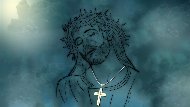 2K, outdoors, clouds, believe, christianity, lord, art and craft, angel, craft, statue, sky, belief, heaven, jesus, architecture, christian, crucifix