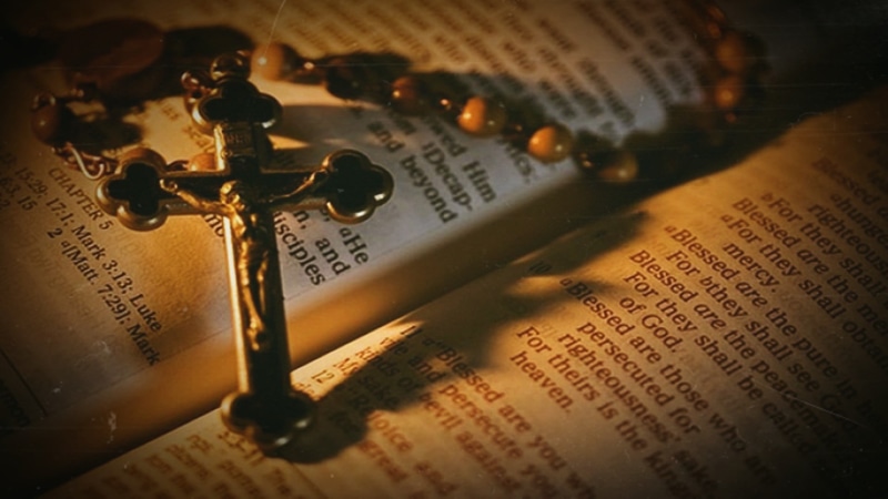 lights, selective focus, technology, praying, cross, brown, still life, publication, book, paper, no people, old, high angle view, indoors, belief, Holy Bible