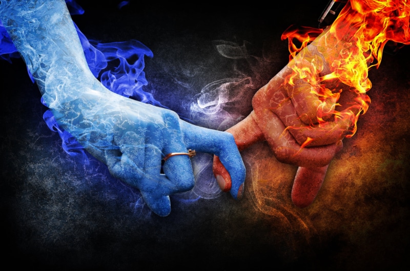 pair, romance, burning, indoors, connection, mood, smoke - physical structure, emotion, muscular build, human body part, romantic, tenderness, love, sign