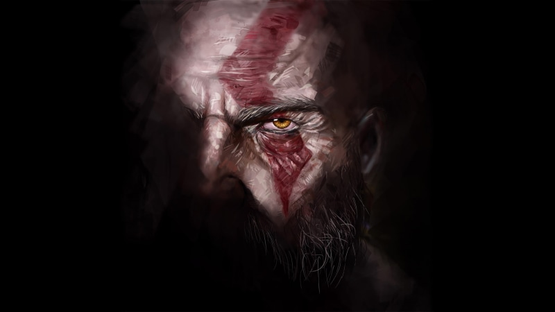 artist, hd, artwork, kratos, god of war 4, digital art, artstation, games, 2K