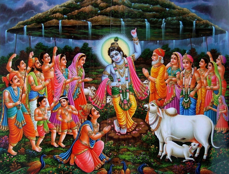 God, art and craft, govardhan, day, architecture, spirituality, male likeness, belief, sculpture, religion, human representation, representation, Lord Krishna