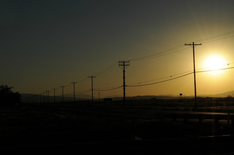 no people, connection, utility pole, cable, power line, tranquil scene, telephone line, power supply, clear sky, tranquility, field, 1080P, sky, environment