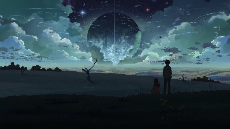 summer, anime, outdoor, scene, cloud, cloudscape, sun, air, star, scenics, environment, season, outdoors, dark, sunrise, bubble, color, scenic, 1080P