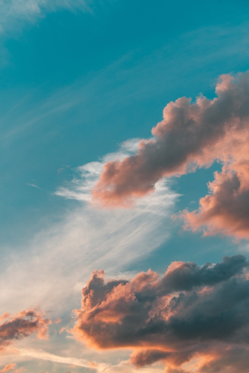 color, heaven, sunrise, cloud - sky, no people, tranquil scene, teal, florida, environment, orange, adventure, cloudscape, epic, 2K, pastel, beauty in nature