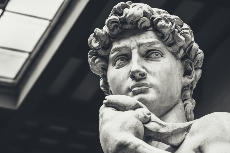 Italy, Statue, Michelangelo, 1080P, Florence, marble statue, David, Renaissance