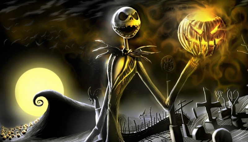 Cemetery, Skeleton, Holiday, 720P, Movie, The Nightmare Before Christmas, Halloween, Jack-o-lantern
