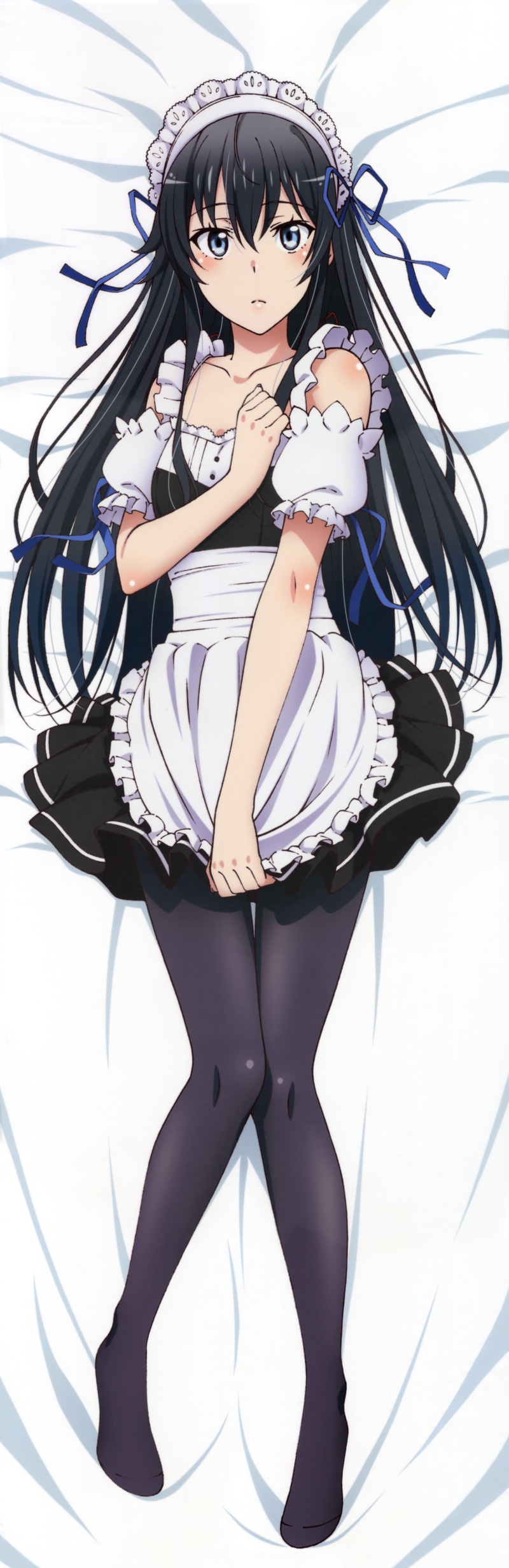 beauty, maid outfit, Yukinoshita Yukino, females, hair, anime, young women, emotion, beautiful people, arms raised, Yahari Ore no Seishun Love Comedy wa Machigatteiru