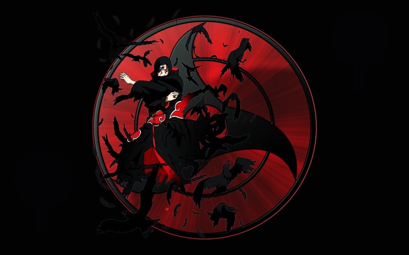 uchiha, Naruto: Shippuden, naruto, itachi, shippuden, anime, Sharingan, Uchiha Itachi, 720P, hd, Crows, boys, akatsuki, anime boys, art