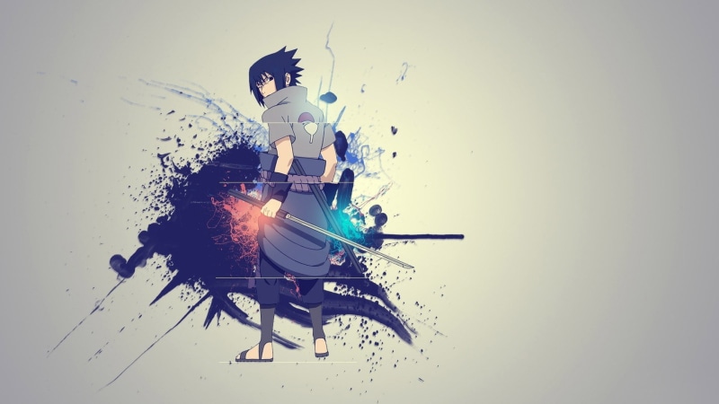 1080P, minimalism, fire, copy space, creativity, anime boys, one person, art and craft, sasuke, ninjas, anime, abstract, event, men, burning