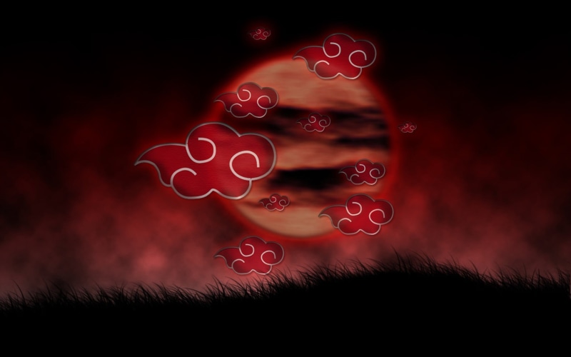 studio shot, Akatsuki, love, text, sky, heart shape, Naruto Shippuuden, 720P, red, indoors, clouds, nature, anime, creativity, close-up, digital
