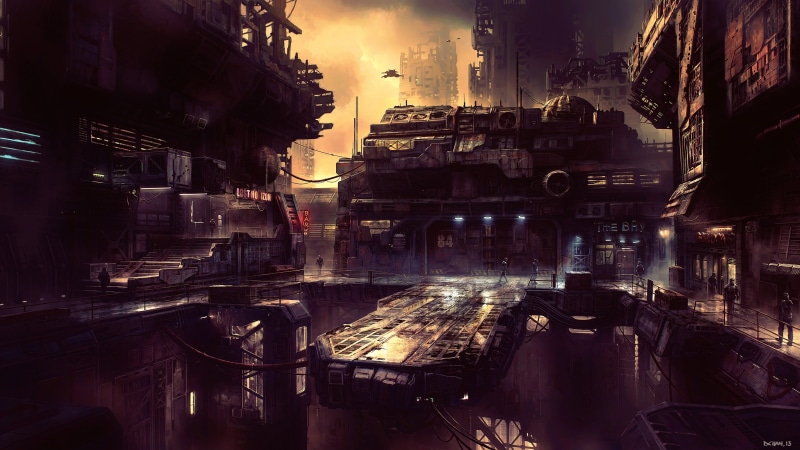 4k, digital art, 4K, science fiction, artist, scifi, city, artwork, future, hd