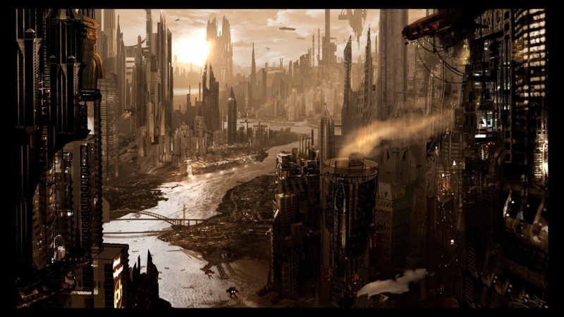 future, advanced, city, technology, ruins, ruin, illustration, 1920x1080, 1080P, fantasy
