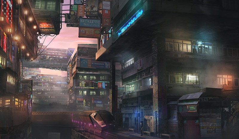 the city, Japan, Tokyo, future, 2K, Shinjuku, district