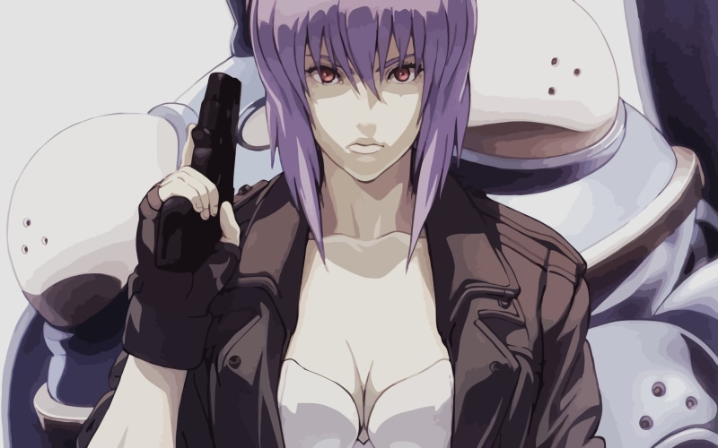 day, human representation, Kusanagi Motoko, representation, no people, Ghost in the Shell, indoors, anime, character, mask - disguise, wall - building feature