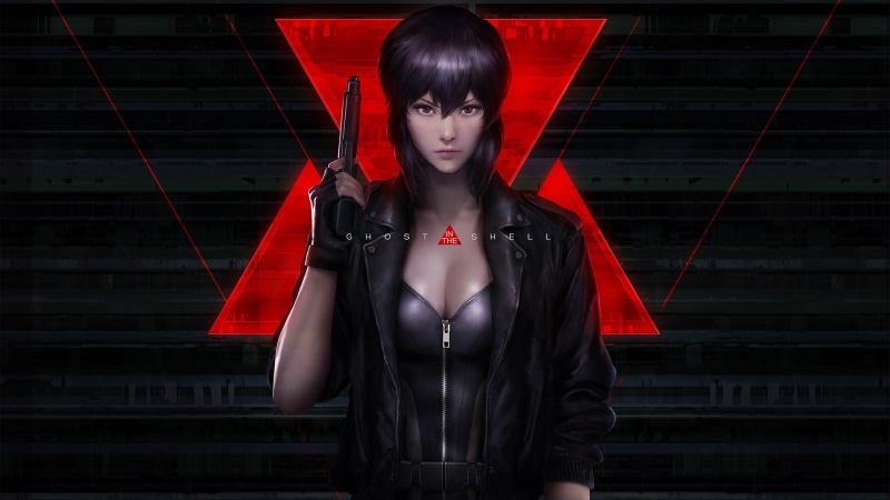 Kusanagi Motoko, Ghost in the Shell, gun, anime girls, anime, cleavage, 1080P