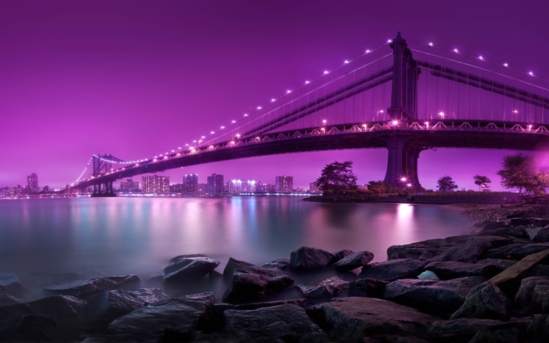 rock - object, blue, purple, skyscraper, water, california, bridge - Man Made Structure, bay, bridge, outdoors, travel, urban Skyline, scenics