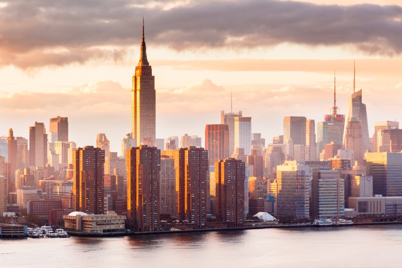 panoramic, new, 4K, sky, architecture, skyscraper, downtown District, Canon EOS 5D Mark III, photography, cityscape, dusk, urban Scene, New York City