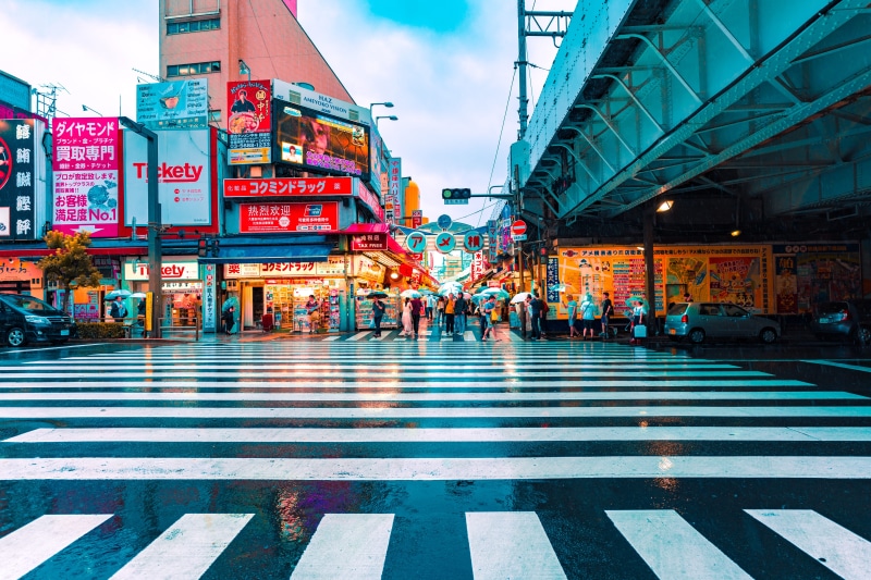 nightlife, city Life, bridge, billboard, people, zebra, weather, crowded, illuminated, crowd, outdoors, crossing, cultures, asia, japan, travel Destinations
