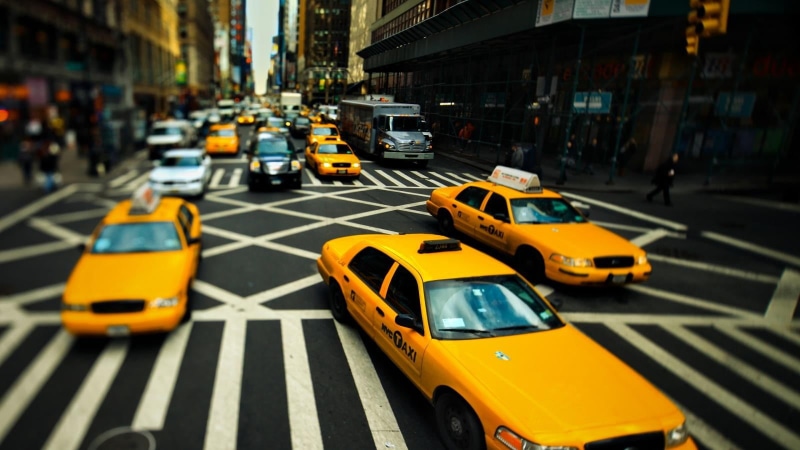 blurred Motion, city Life, built Structure, new York State, symbol, yellow Taxi, commuter, broadway - Manhattan, photo, city Street, focus, no people, downtown District