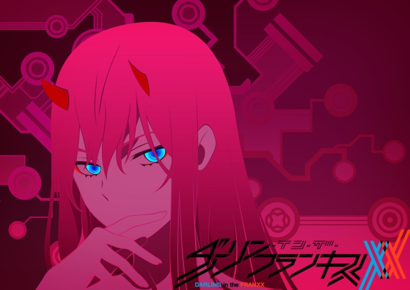 sign, Zero Two (Darling in the FranXX), cartoon, text, night, multi colored, pink color, design, people, nightlife, communication, emotion, light - natural phenomenon