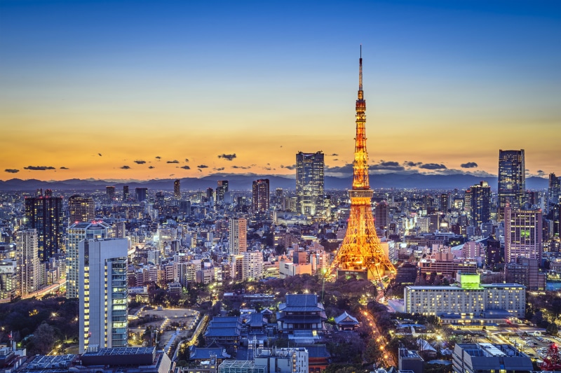 tokyo, tokyo  japan, shiba park, minato-ku, tourist, Tokyo Japan, business district, aerial view, asian, urban Skyline, skyline  view, dusk, Paris, United States of America