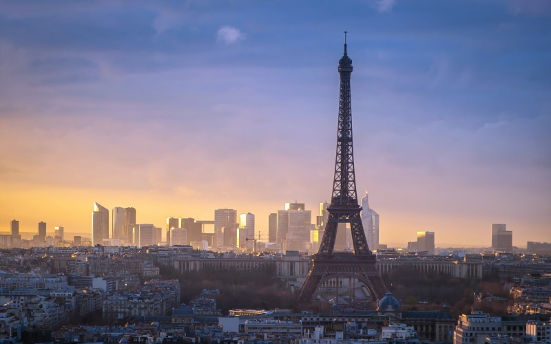 europe, travel, built Structure, sunset, dusk, famous Place, building Exterior, France, Paris, eiffel, architecture, downtown District, blue, paris - France