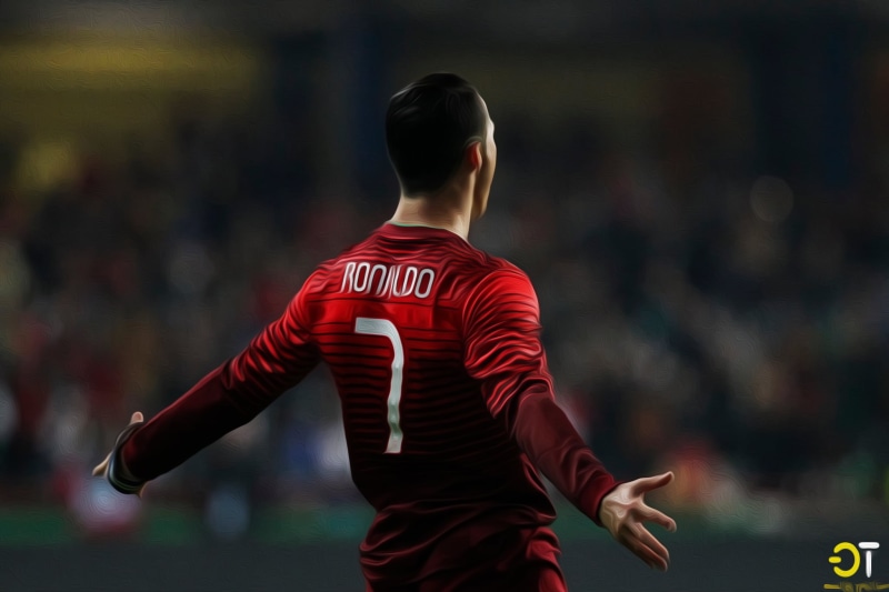 1080P, rear view, sports clothing, one person, three quarter length, running, competition, competitive Sport, focus on foreground, cristiano, standing
