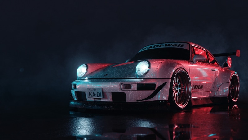 Porsche 911, dark, Porsche, 1080P, vehicle, car