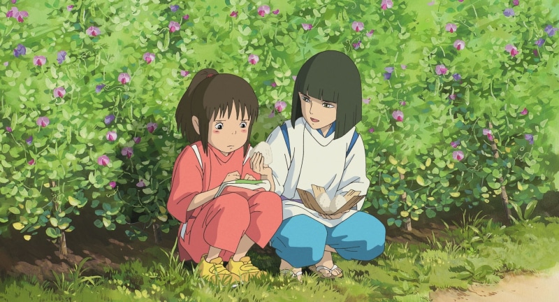 child, sitting, togetherness, men, girls, innocence, plant, outdoors, anime, leisure activity, green color, two people, real people, family, females, grass