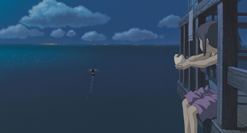 black, built structure, architecture, cloud - sky, tranquility, Chihiro, sea, sen to chihiro, sailboat, beauty in nature, scenics - nature, tranquil scene