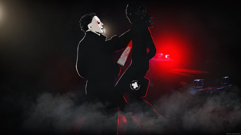 digital art, Michael Myers, Adobe Illustrator, video games, Photoshop, fan art, Halloween, 4K, Dead by Daylight