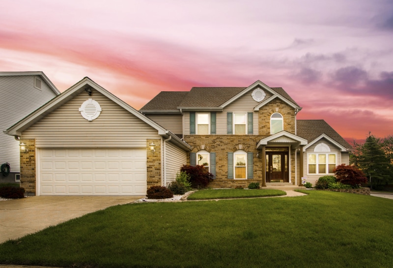 outdoors, estate, nature, door, housing development, lawn, family, exterior, building, plants, design, yard, sky, garage, Country Home, building exterior