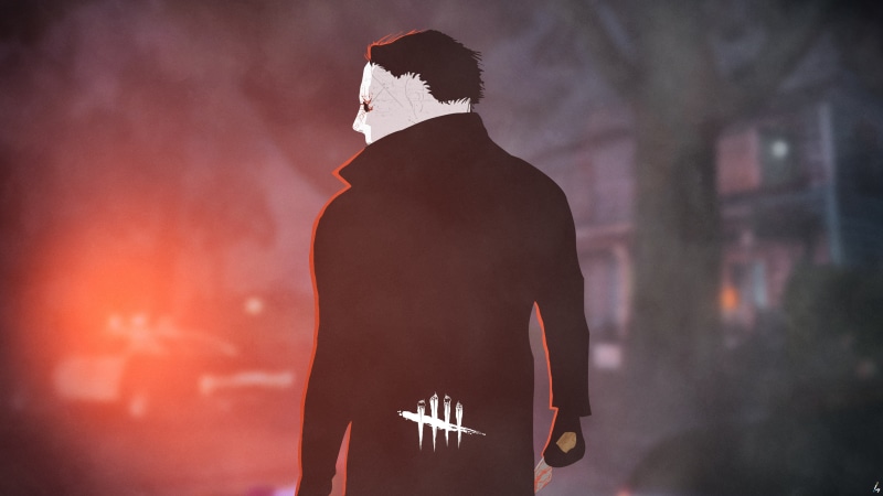 digital art, Photoshop, Adobe Illustrator, 4K, horror, games art, fan art, video games, Michael Myers, Dead by Daylight, vector, render